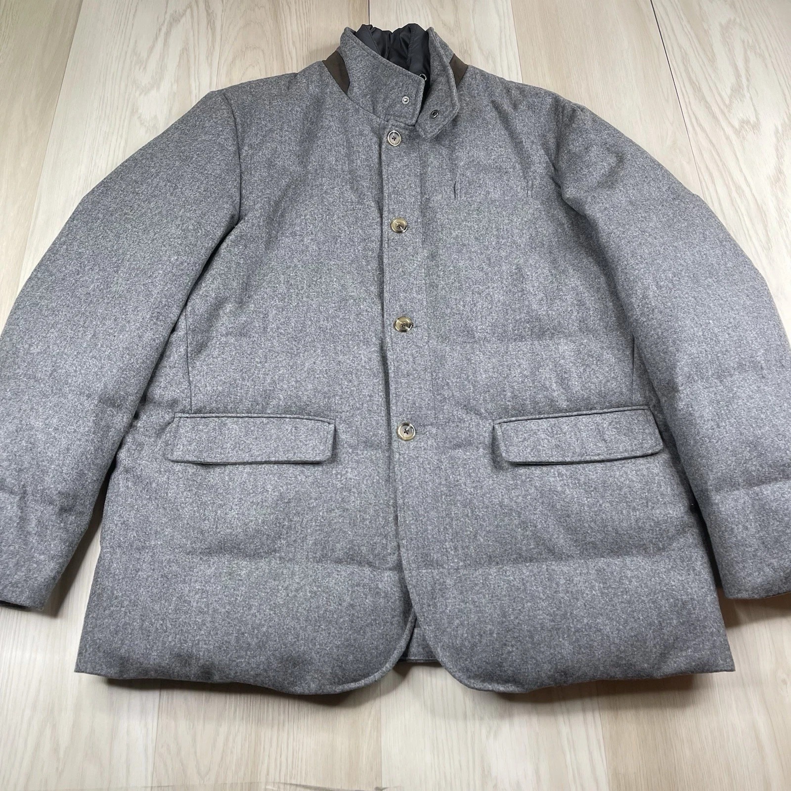 Brooks Brothers Duck Down Wool Parka Jacket Winter Coat Vitale Barberis Size 2xl